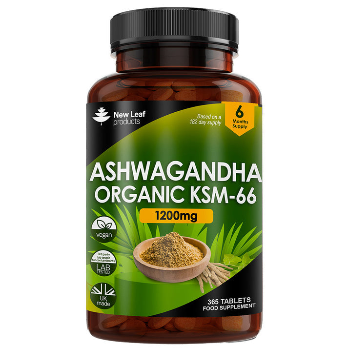 New Leaf - Ashwagandha Tablets 1200mg - 6 Months Supply