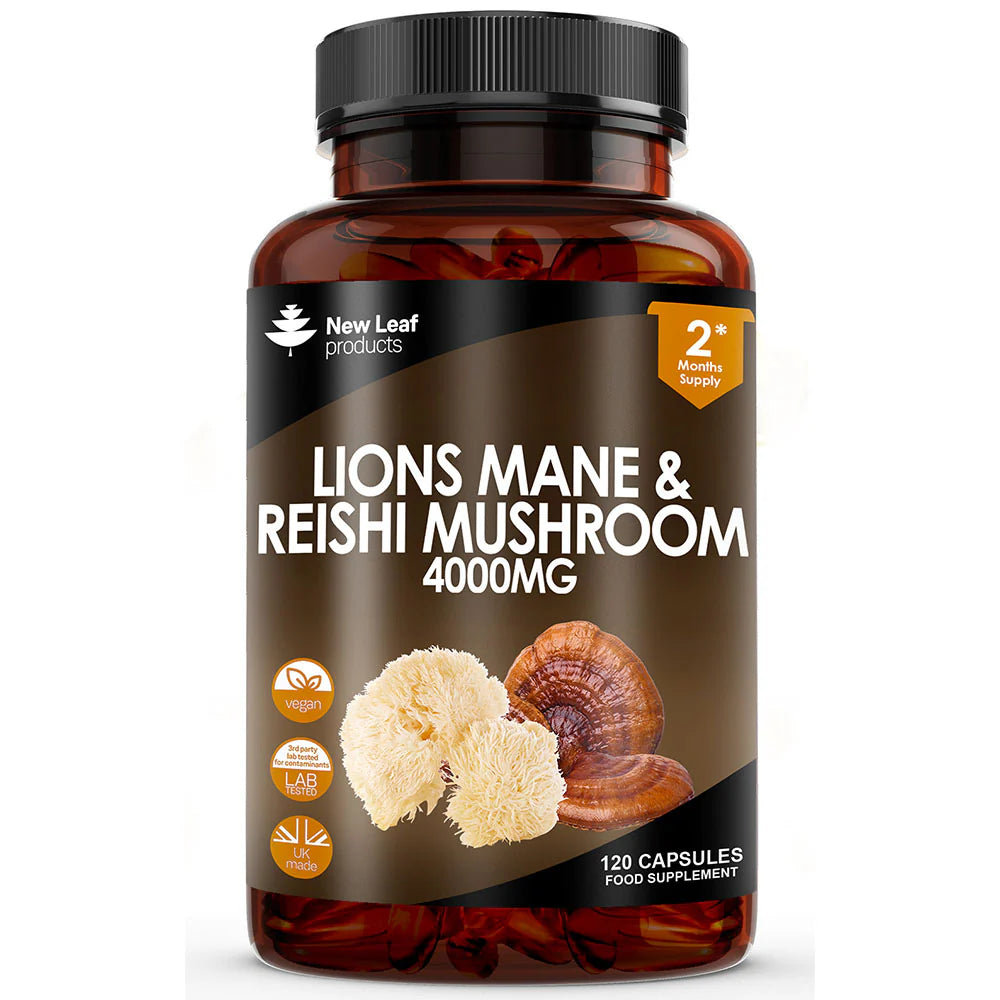 New Leaf - Lions Mane & Reishi Mushroom - 2 Month Supply
