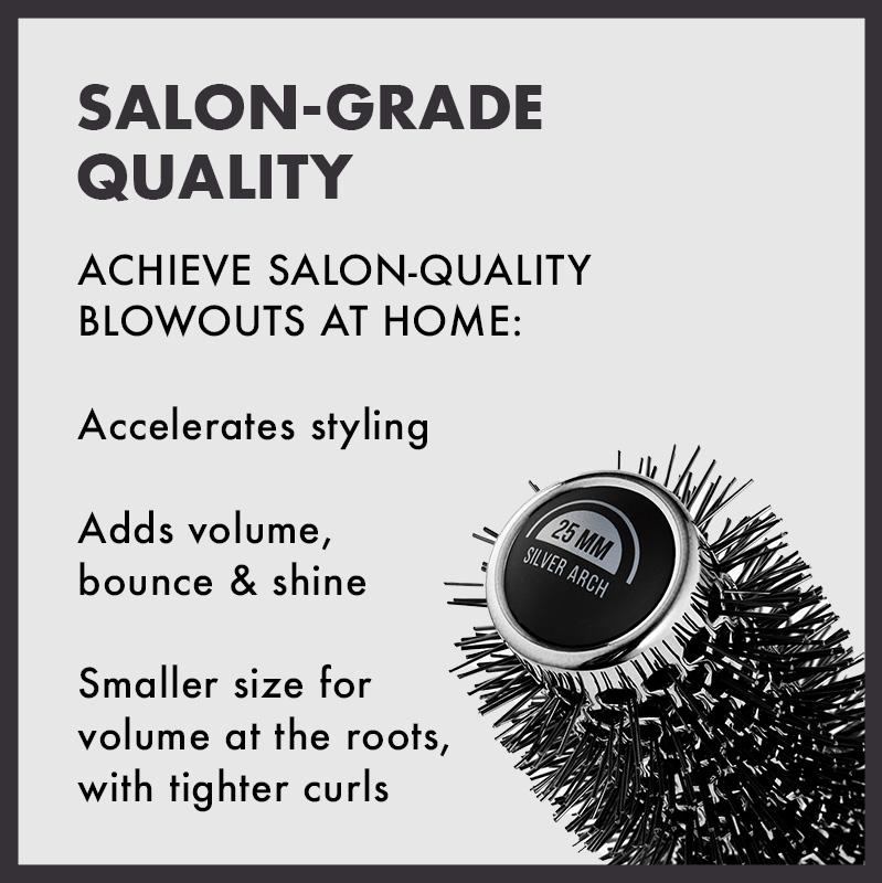 Moyoko - Professional Silver Arch Round Brush - 25mm