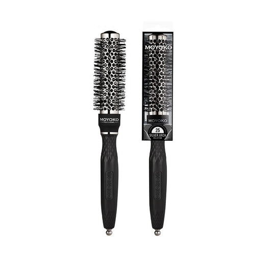 Moyoko - Professional Silver Arch Round Brush - 25mm