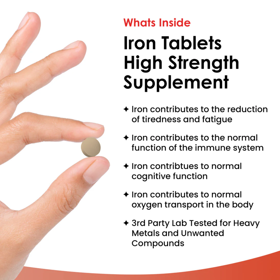 New Leaf - Iron Tablets - Ferrous Fumarate 6 Months Supply - 365 Tablets
