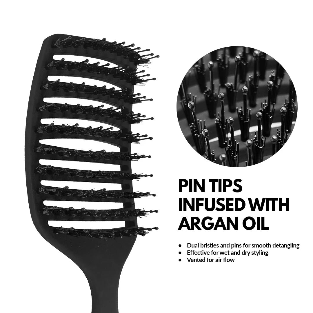 Veaudry - myDetangler Pro - Black Detangling Brush