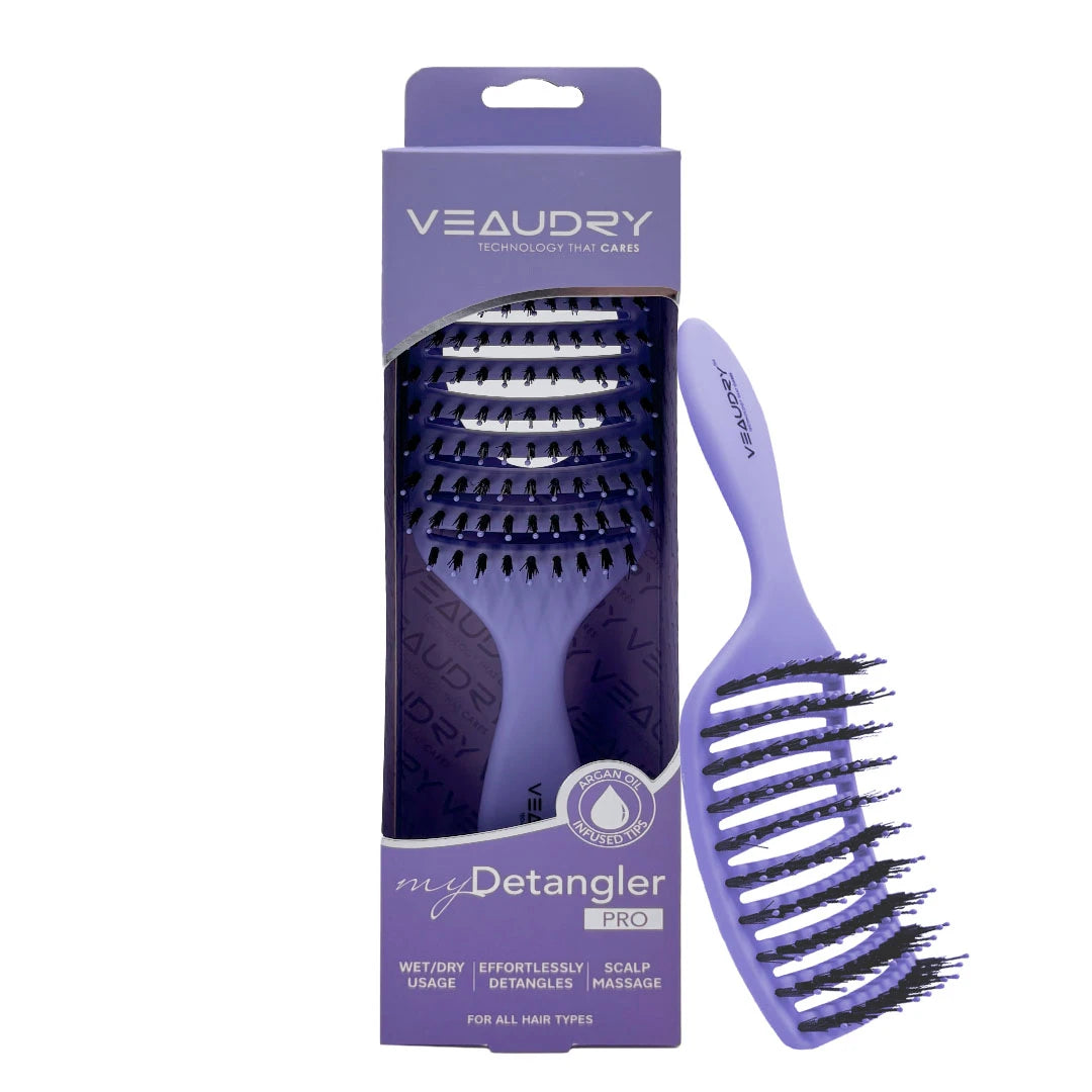 Veaudry - myDetangler Pro - Purple Detangling Brush