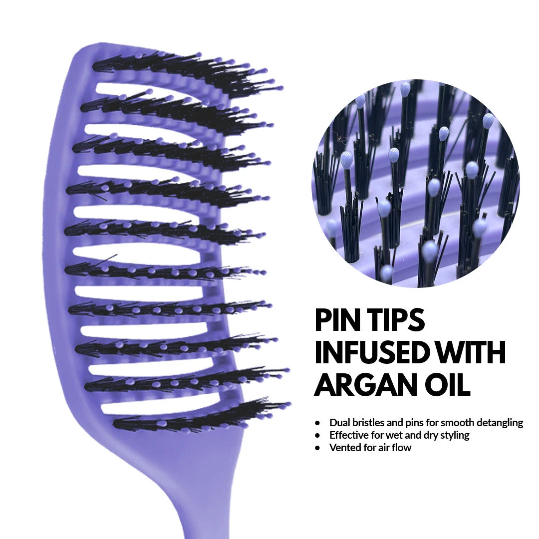 Veaudry - myDetangler Pro - Purple Detangling Brush
