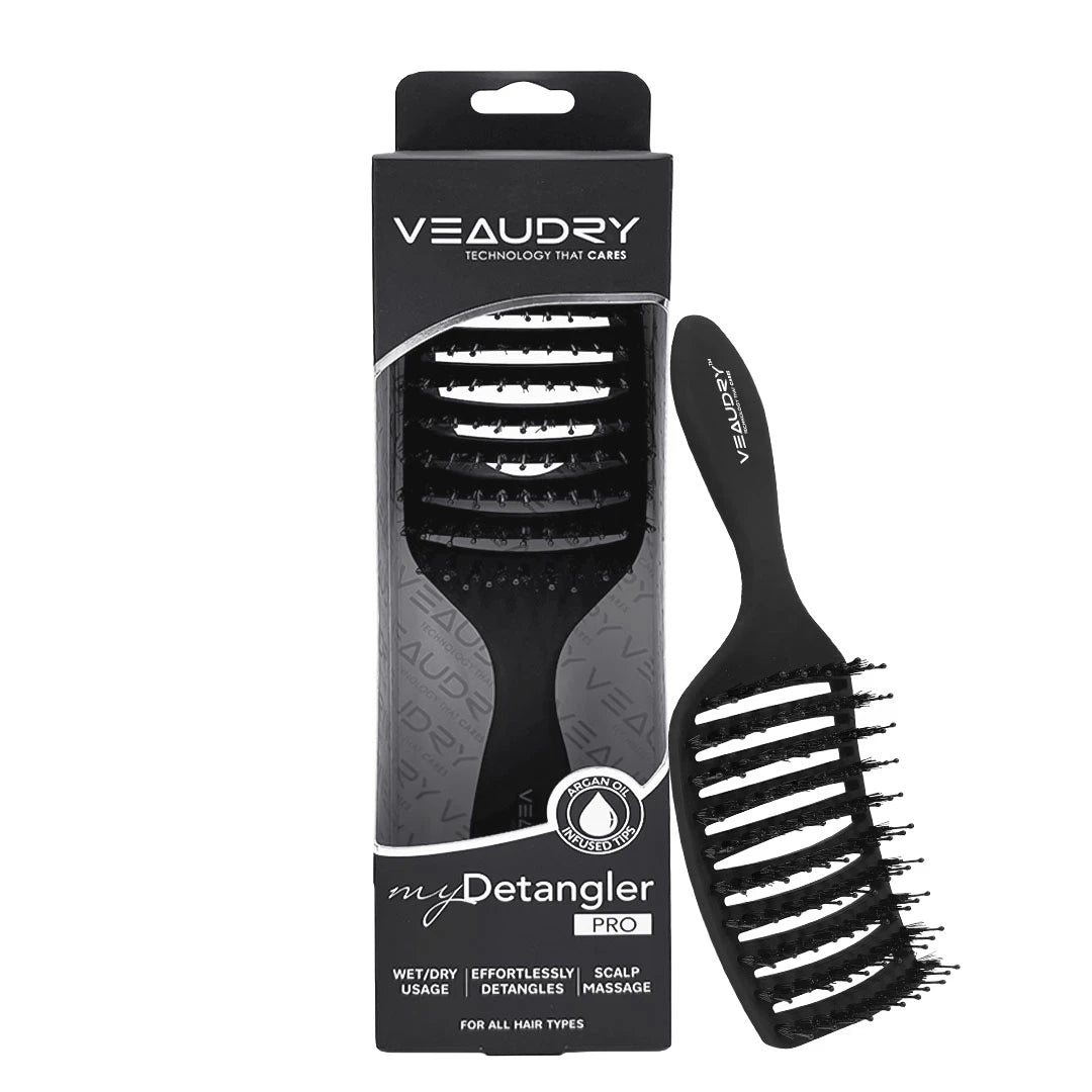 Veaudry - myDetangler Pro - Black Detangling Brush