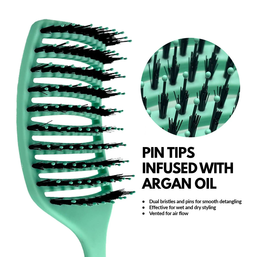 Veaudry - myDetangler Pro - Teal Detangling Brush