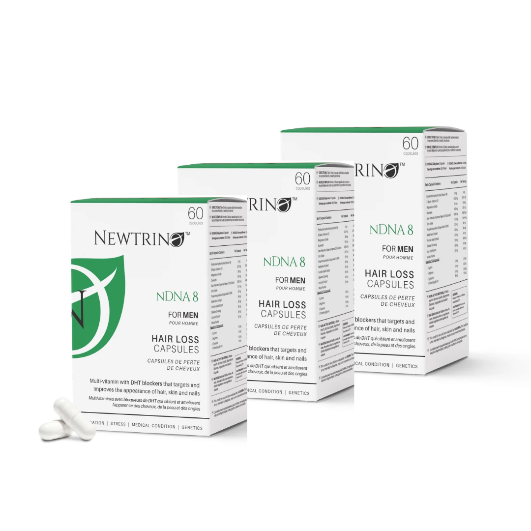 Newtrino nDNA 8 Hair Loss Capsules 3 Months Supply - For Men