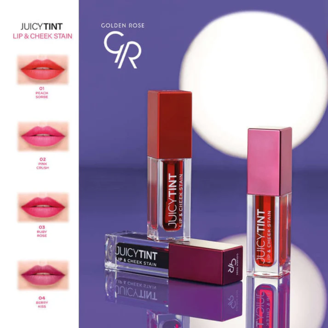 Golden Rose - Juicy Tint Lip & Cheek Stain - 01 Peach Sorbet