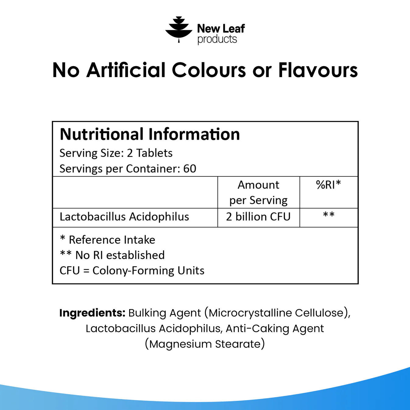 New Leaf - Probiotic Lactobacillus Acidophilus - 2 Month Supply