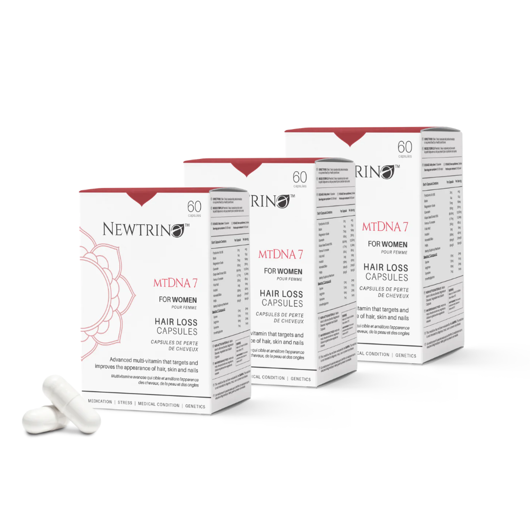 Newtrino mtDNA 7 Hair Loss Capsules 3 Months Supply - for Women