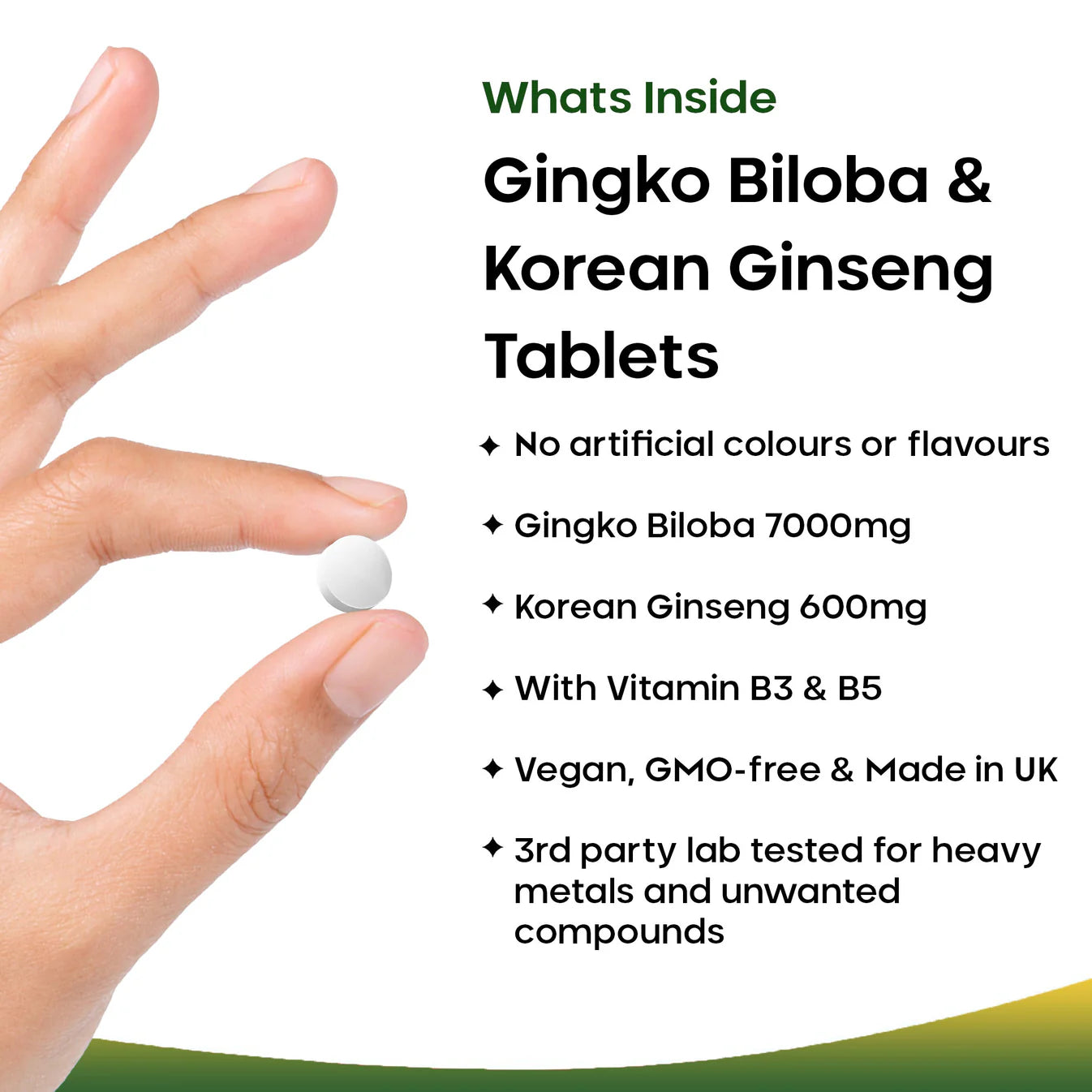 New Leaf - Ginkgo Biloba 7000mg & Korean (Panax) Ginseng - 2 Months Supply