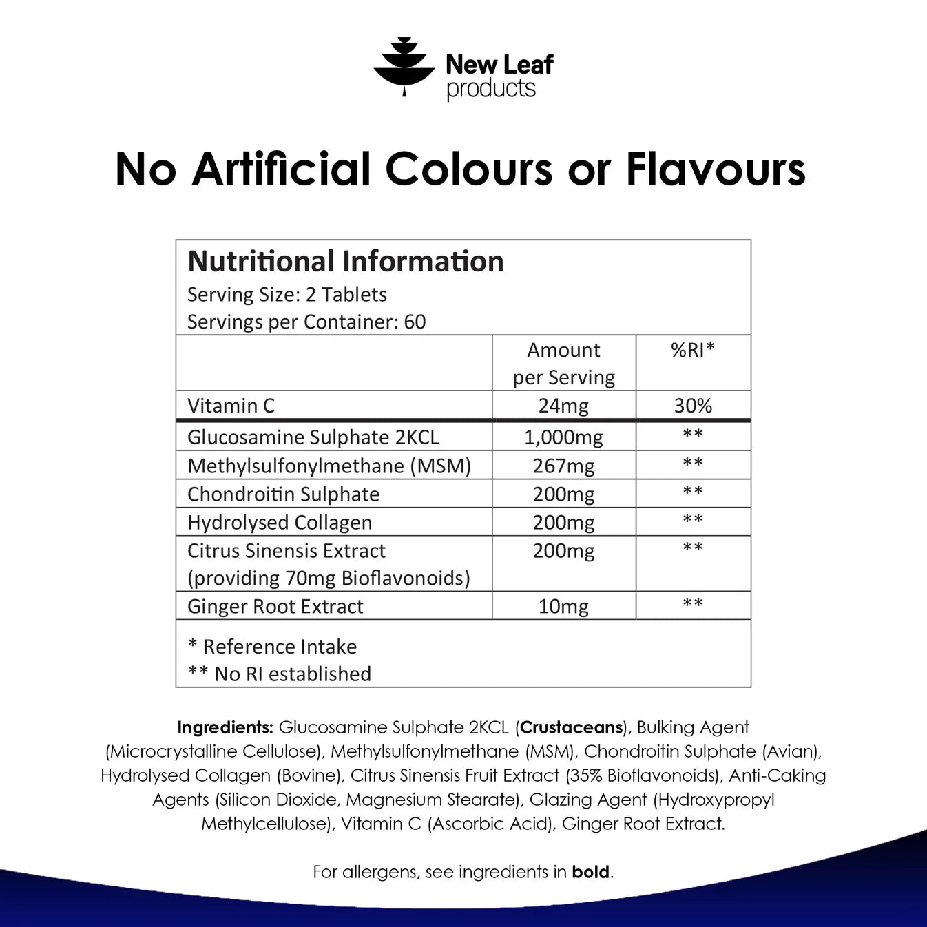 New Leaf - Glucosamine 7 In 1 Complex Tablets | 2 Month Supply