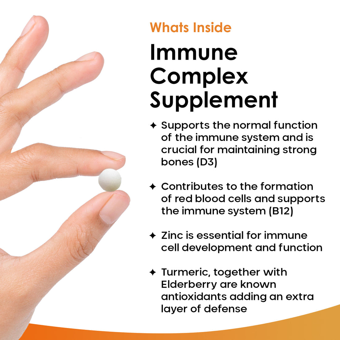 New Leaf - Immune System Booster - Immune Complex Enriched with Vitamin C, D, B12, Zinc, Turmeric & Elderberry