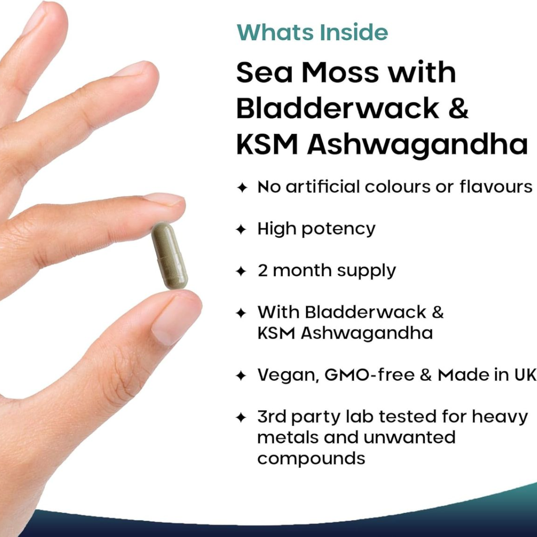 New Leaf - Sea Moss, Bladderwrack, and KSM Ashwagandha - 2 Month Supply