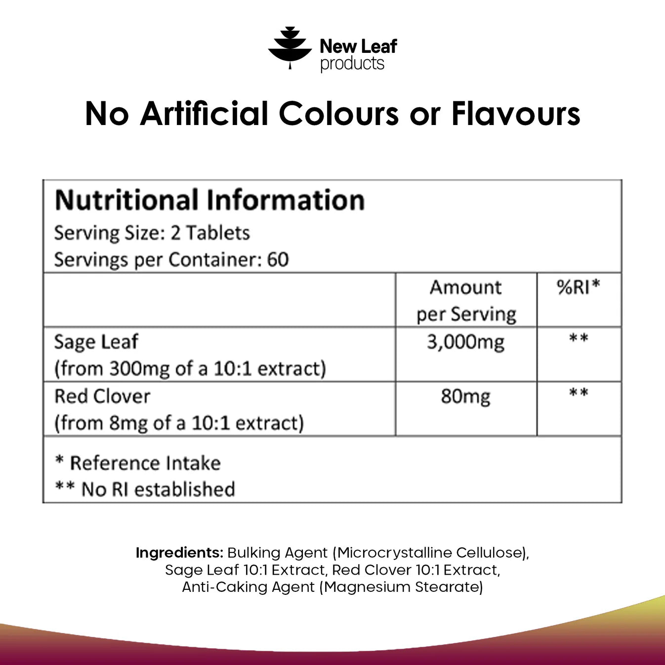 New Leaf - Sage Leaf and Red Clover - 2 Month Supply