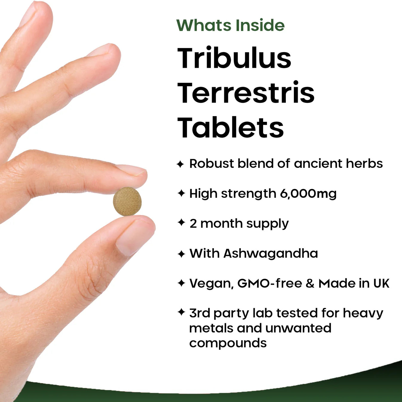 New Leaf - Tribulus Terrestris 6000mg with Ashwagandha - 2 Months Supply