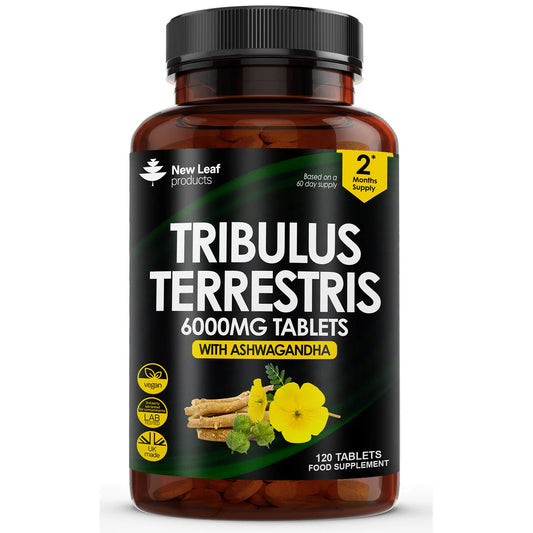New Leaf - Tribulus Terrestris 6000mg with Ashwagandha - 2 Months Supply