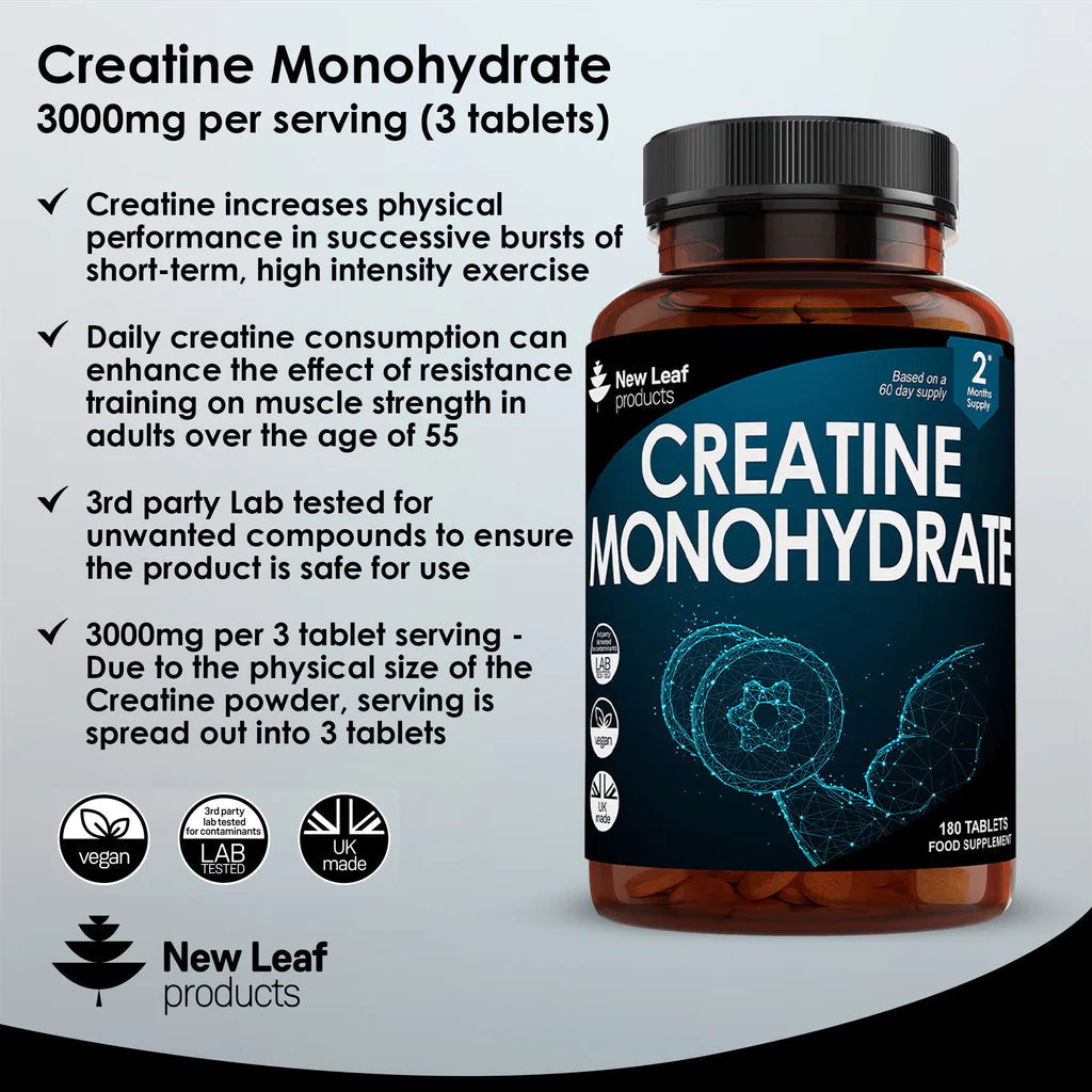 Creatine Monohydrate Tablets - 2 Months Supply