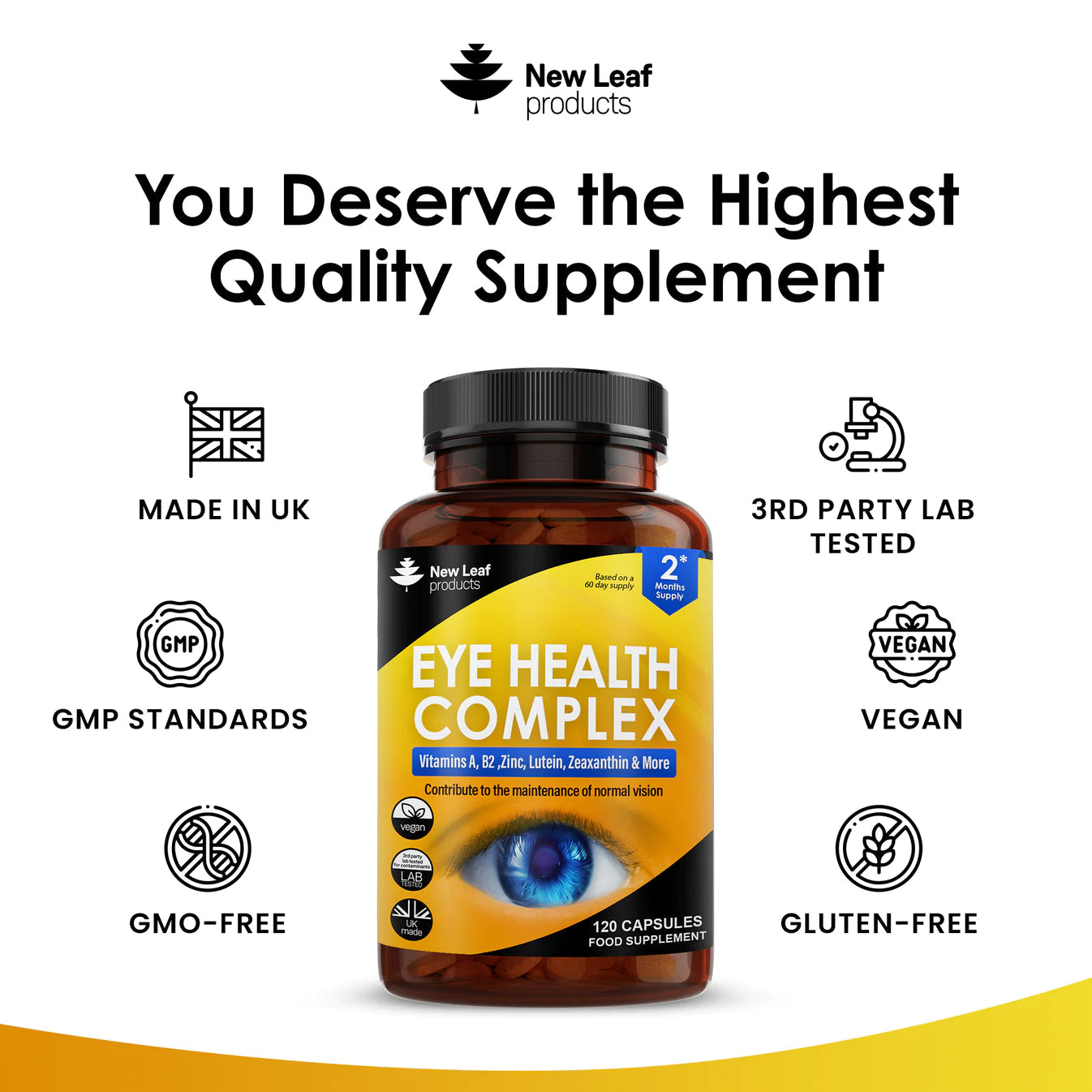 Eye Health Complex - Lutein & Zeaxanthin supplement enriched