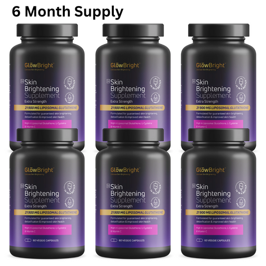 Glow Bright - 6 Month Supply - 21900mg Glutathione Capsules