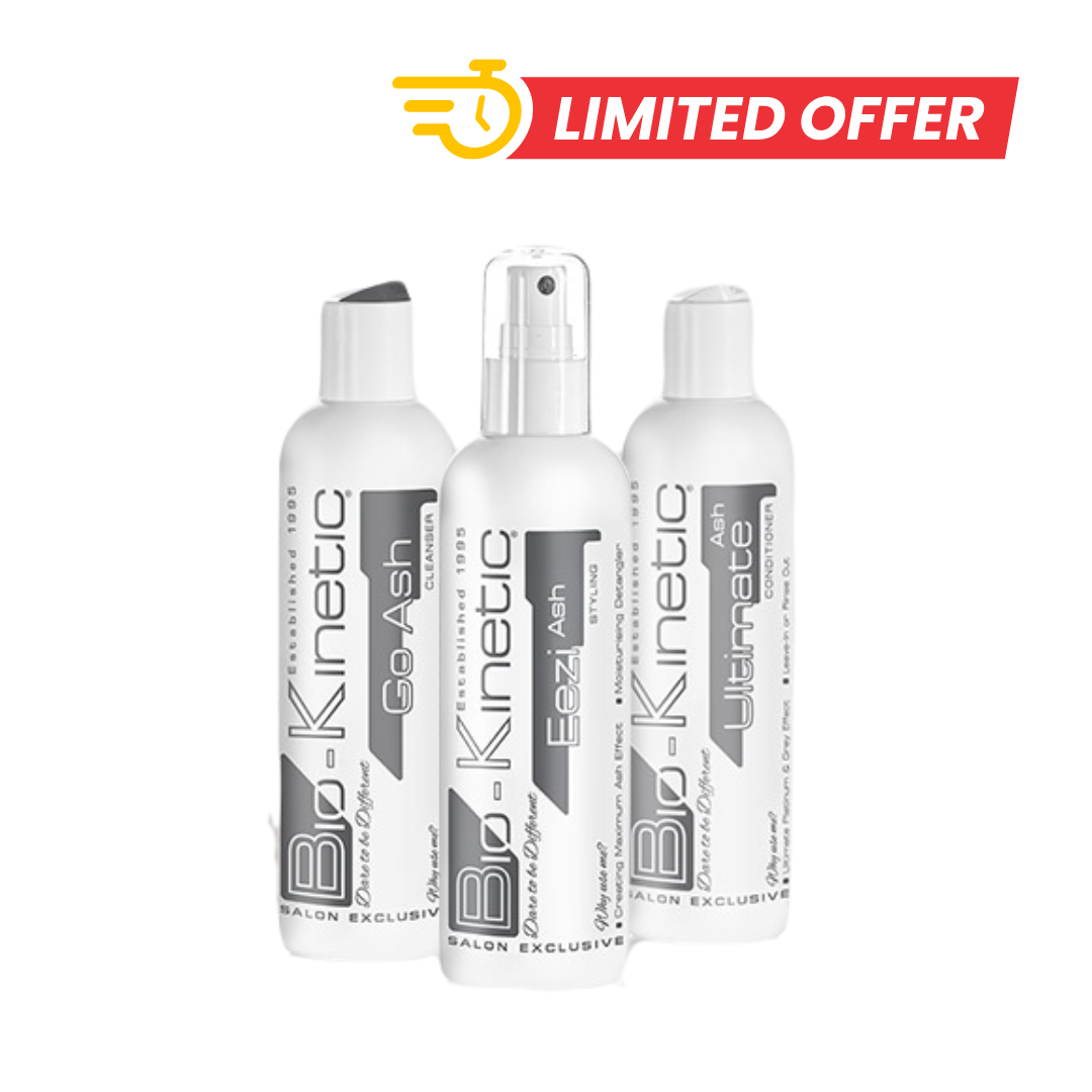 Bio-Kinetic - Go Ash Cleanse 100ml, Ultimate Ash Conditioner 100ml & Eezi Ash 100ml (Toning)
