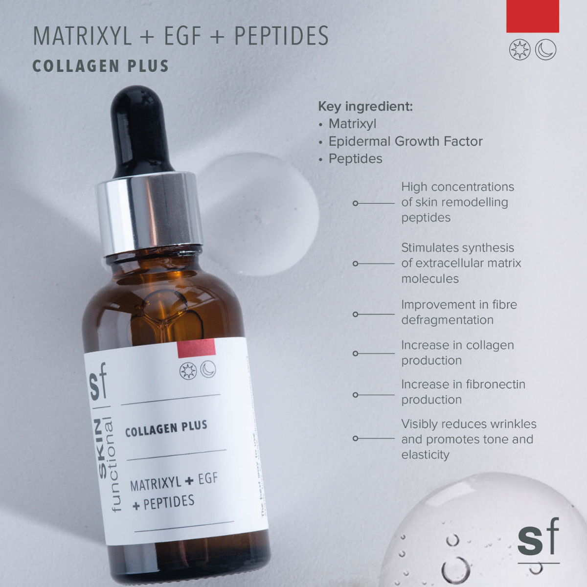 Skin Functional Collagen Plus Serum - Matrixyl + EGF + Peptides
