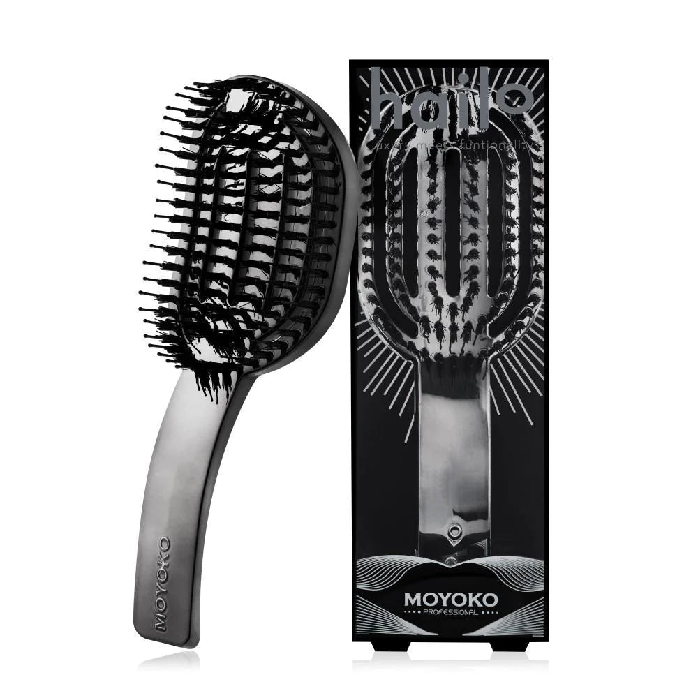 Moyoko - Hailo Detangling Brush - Gun Chrome
