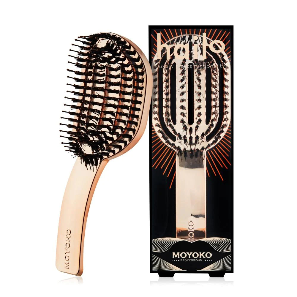 Moyoko - Hailo Detangling Brush - Rose Gold Chrome