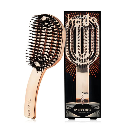 Moyoko - Hailo Detangling Brush - Rose Gold Chrome