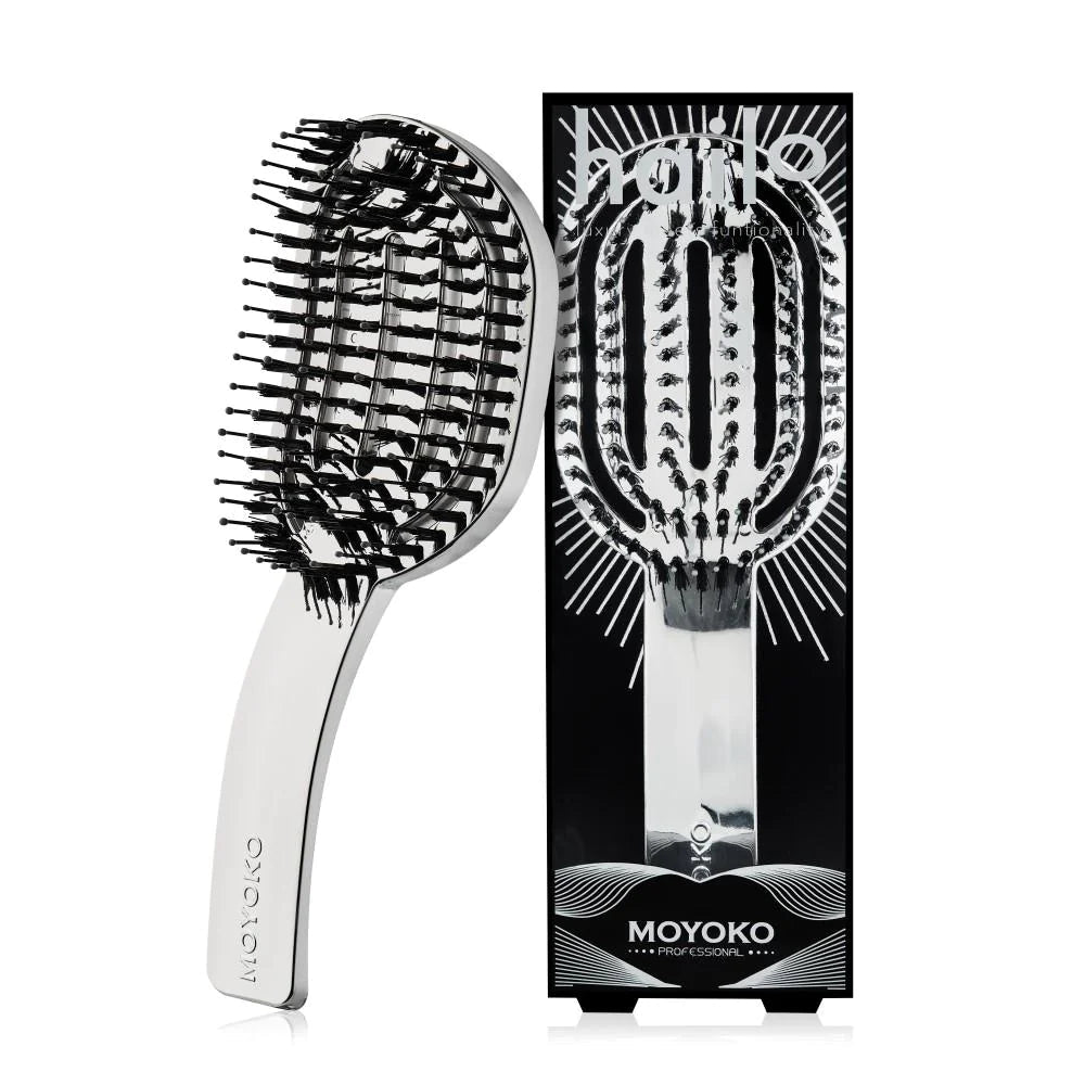 Moyoko - Hailo Detangling Brush - Silver Chrome