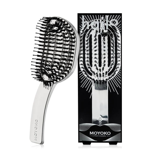 Moyoko - Hailo Detangling Brush - Silver Chrome