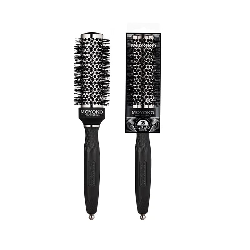 Moyoko - Professional Silver Arch Round Brush - 35mm