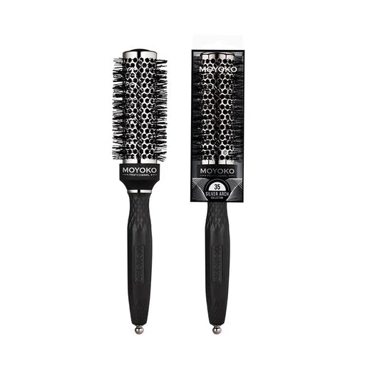 Moyoko - Professional Silver Arch Round Brush - 35mm