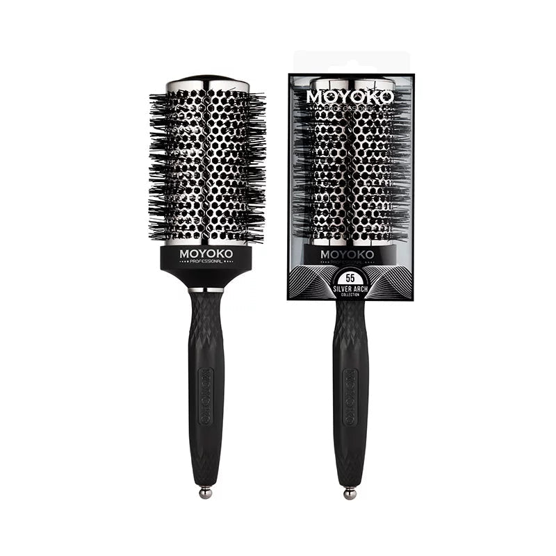 Moyoko - Professional Silver Arch Round Brush - 55mm