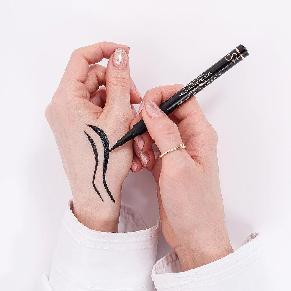 Golden Rose Precision Liquid Eyeliner - Deep Black