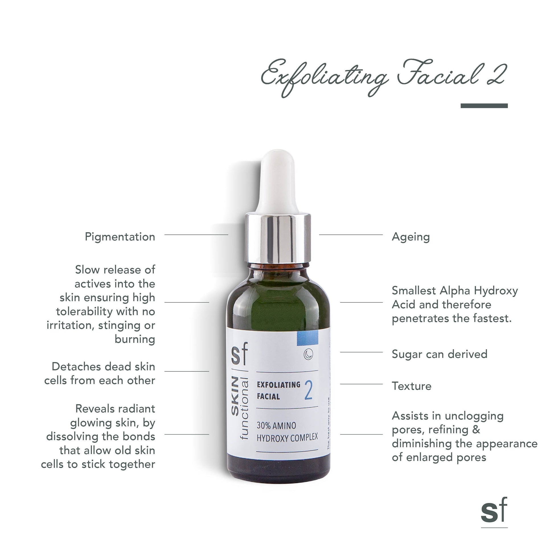Skin Functional - Exfoliating Facial 2 30% Amino Hydroxy Complex - 30ml - KolorzOnline