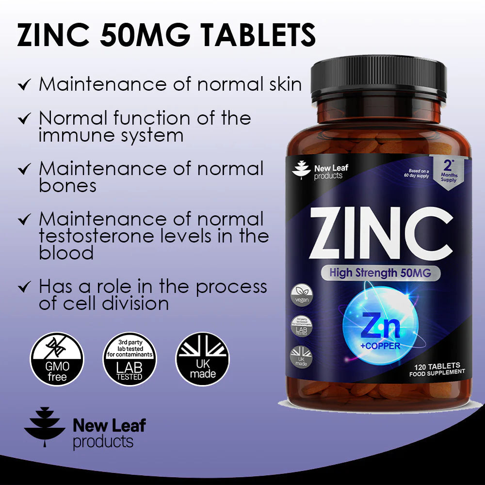 Zinc Tablets - 2 Months Supply