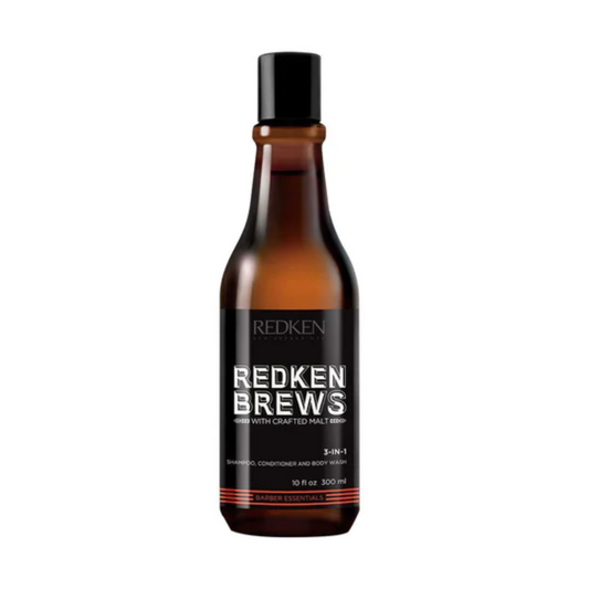 REDKEN BREWS 3 IN 1 SHAMPOO, CONDITIONER & BODY WASH 300ML - KolorzOnline