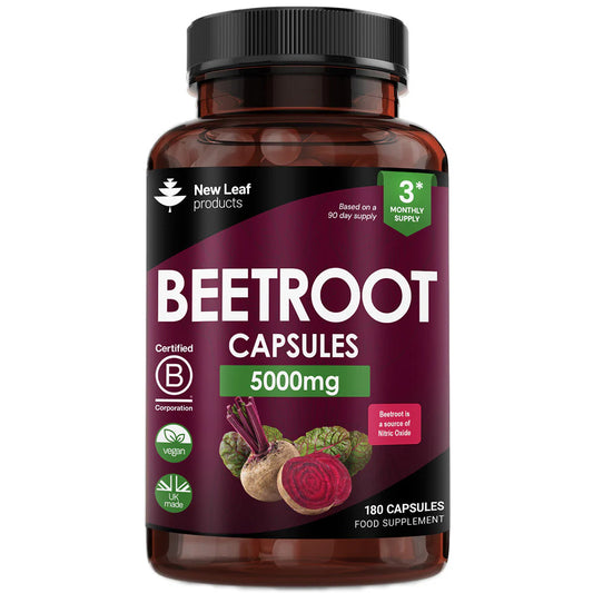 New Leaf - Beetroot Capsules With Black Pepper | 3 Month Supply