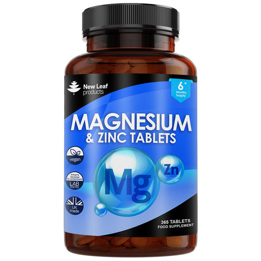 New Leaf - Magnesium Supplement 516mg with Zinc 6 Months Supply
