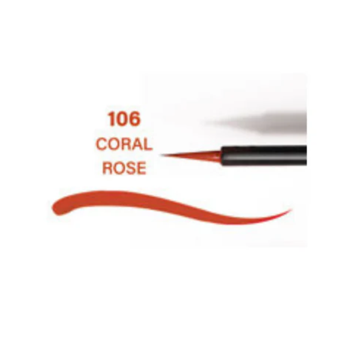 Golden Rose - Flash Liner Colored Eyeliner - 106 Coral Red