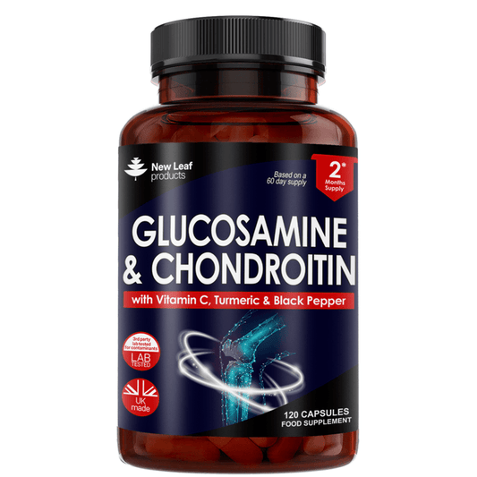 New Leaf - Glucosamine & Chondroitin Tablets - Added MSM ,Vitamin C - 2 Months Supply