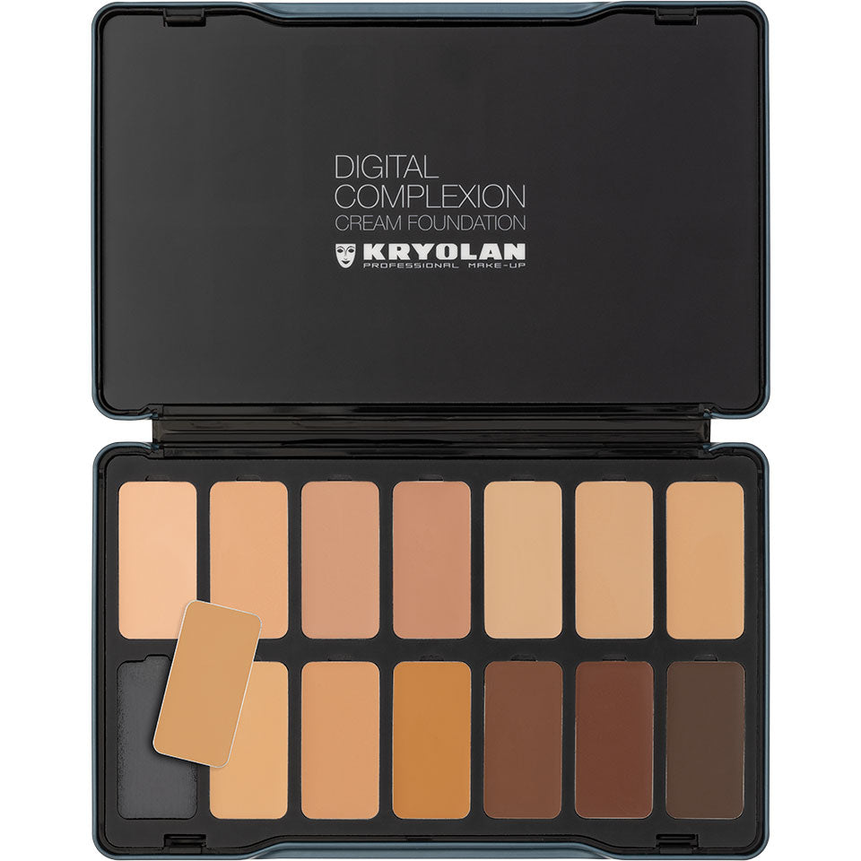 Kryolan - Digital Complexions Cream Palette 14 Colours Foundation Palette - Digital 1