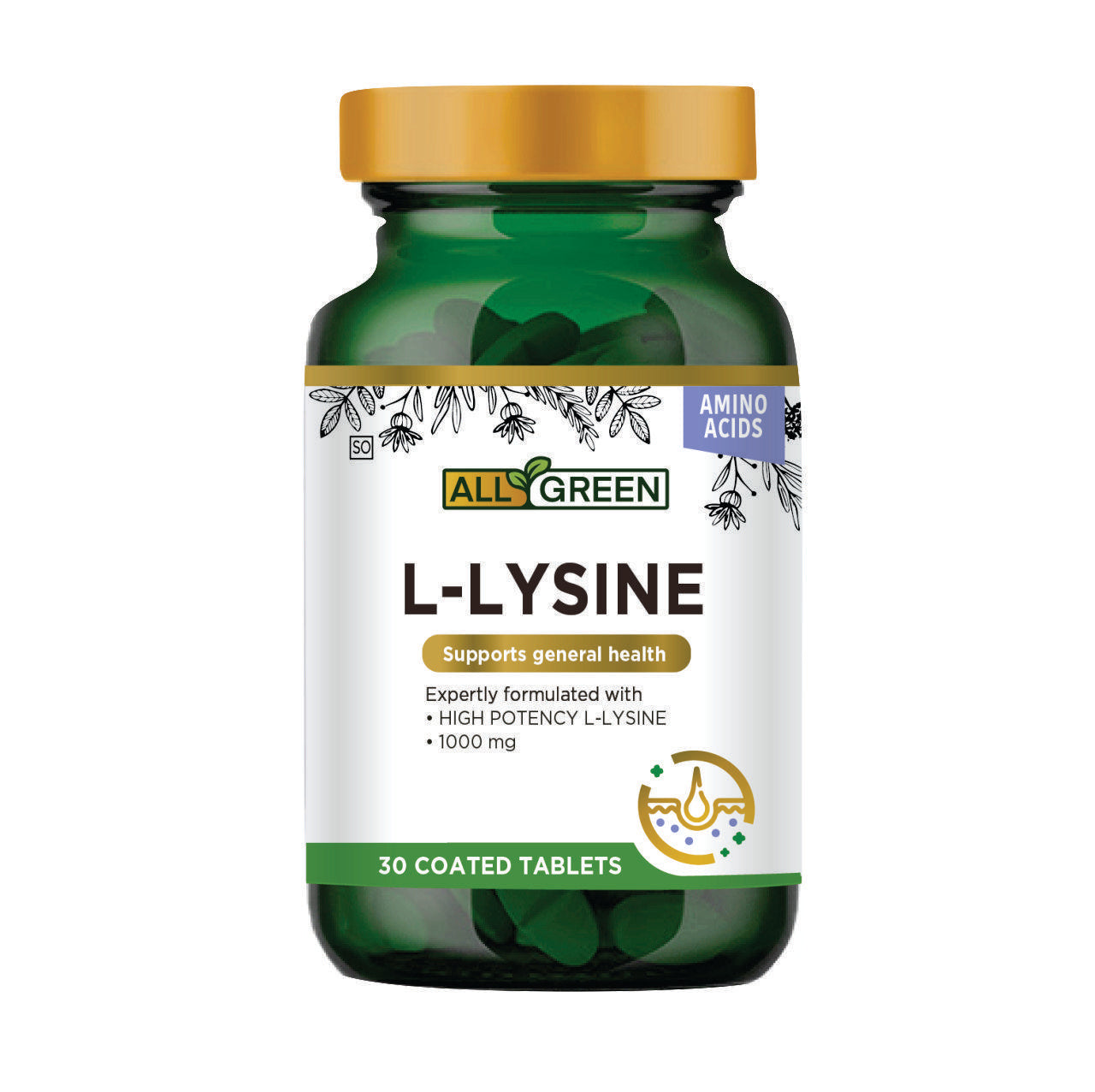 All Green - L-lysine 1000mg