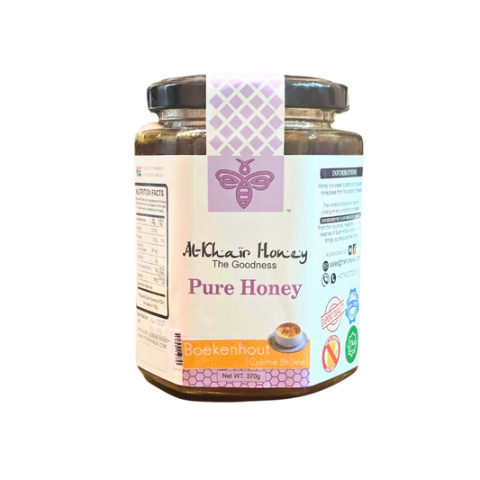 AL KHAIR HONEY - Pure Honey, Boekenhout, 370g Glass Jar