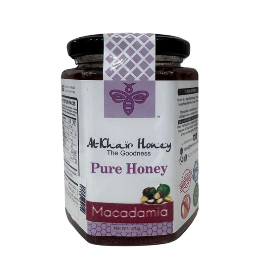 AL KHAIR HONEY - Pure Honey, Macadamia 370g Glass Jar