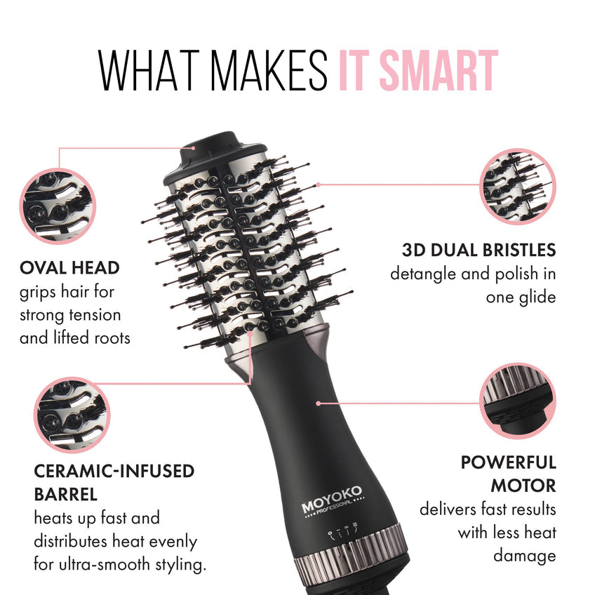 Moyoko - Mini Magnitude Blowbrush - Black