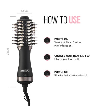 Moyoko - Mini Magnitude Blowbrush - Black