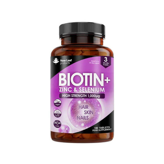 New Leaf - Biotin Hair Growth Vitamins 1000mcg - 3 Months Supply