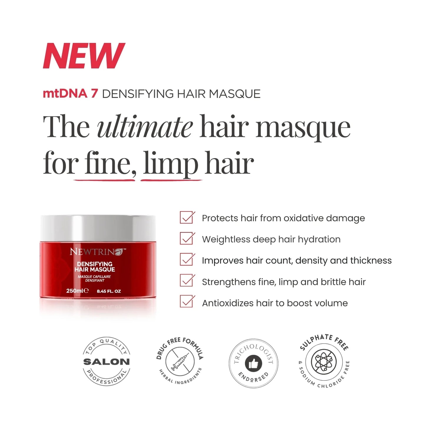Newtrino Densifying Hair Masque 250ml